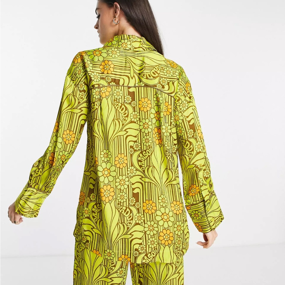 Damson Madder Floral Print Button-Up Top - Picture 4 of 6